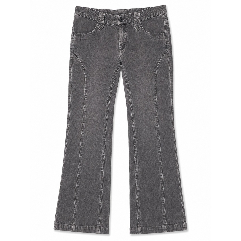 Columbia Sportswear Gray Corduroy Straight Leg Seam Front Pants Womens 4
